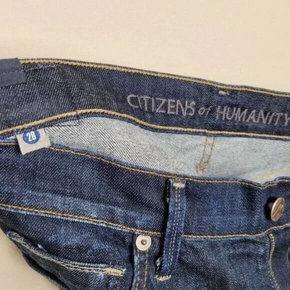 Citizens Of Humanity Size 28 Elson Medium Rise Straight Leg Cropped Blue - Picture 12 of 12